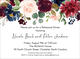 Burgundy Floral Topper Invitations Image 4 of 5